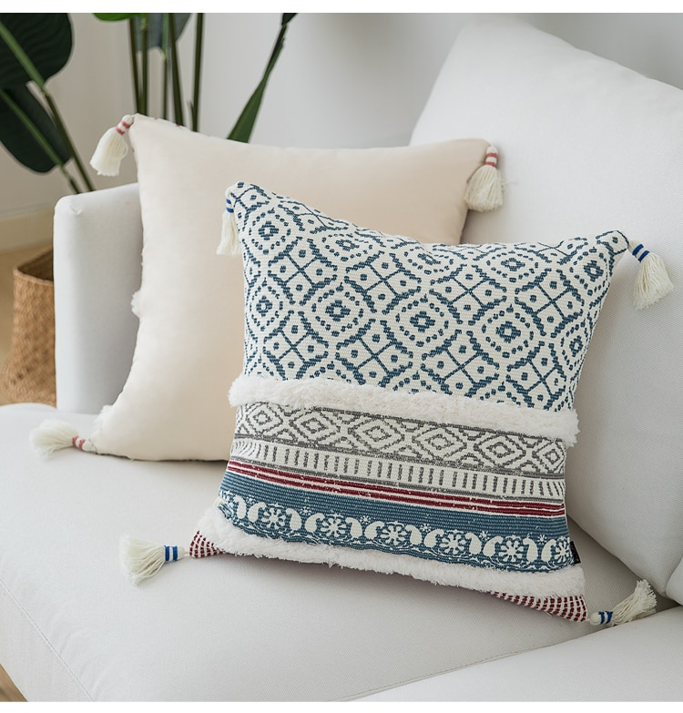 Striped Ethnic Pattern Cushion Cover