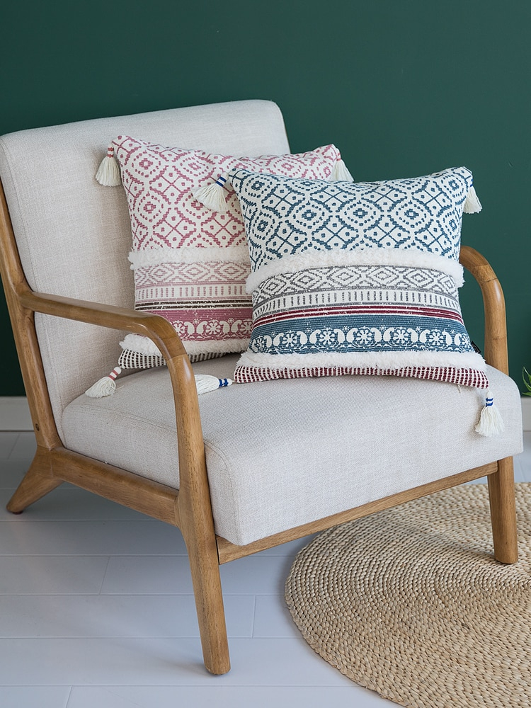 Striped Ethnic Pattern Cushion Cover