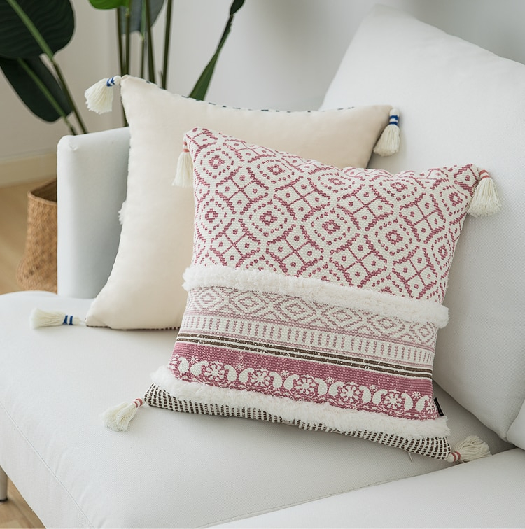 Striped Ethnic Pattern Cushion Cover