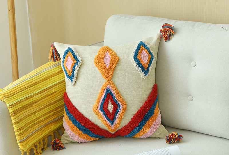 Colorful Ethnic Pattern Cushion Cover