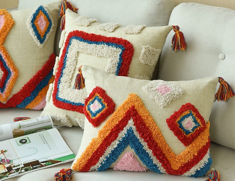 Colorful Ethnic Pattern Cushion Cover