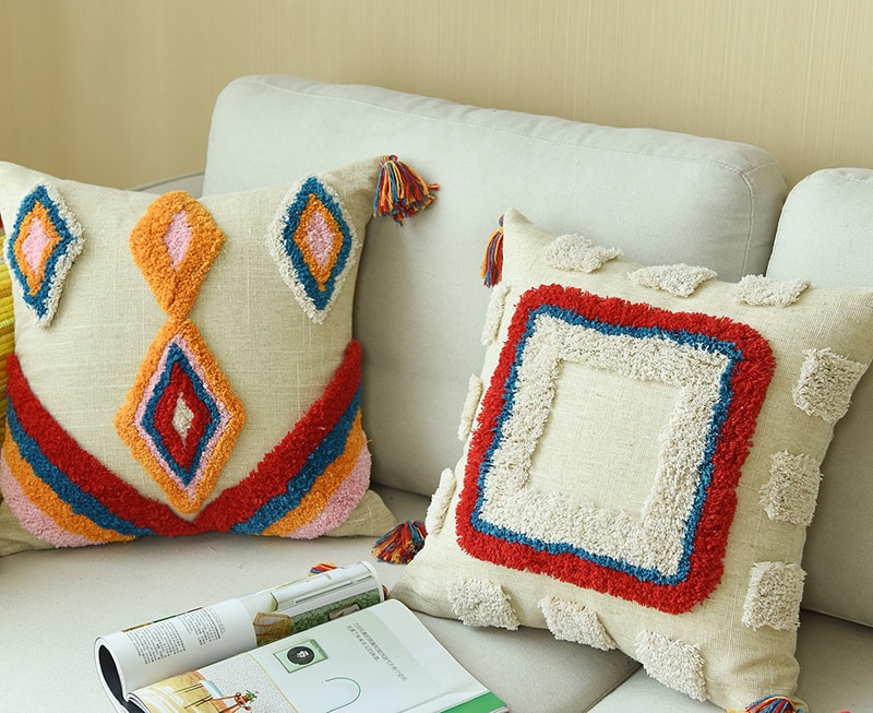 Colorful Ethnic Pattern Cushion Cover