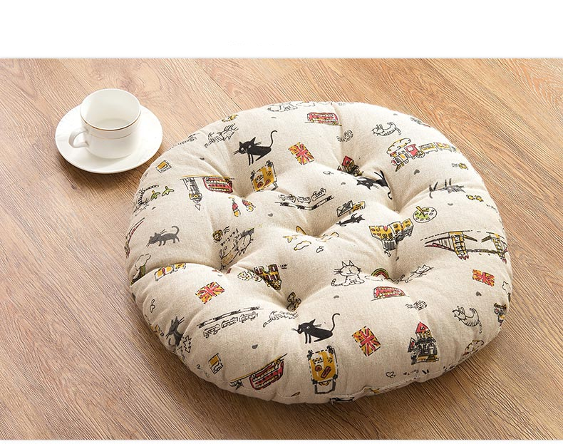 Multipattern Soft Round Seat Cushions