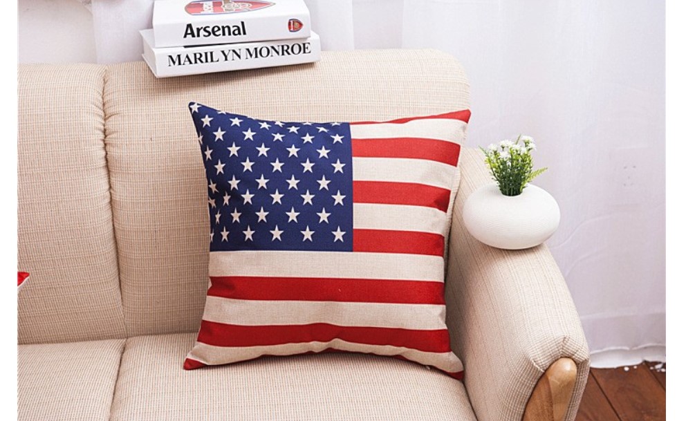 Flag Print Pillow Case