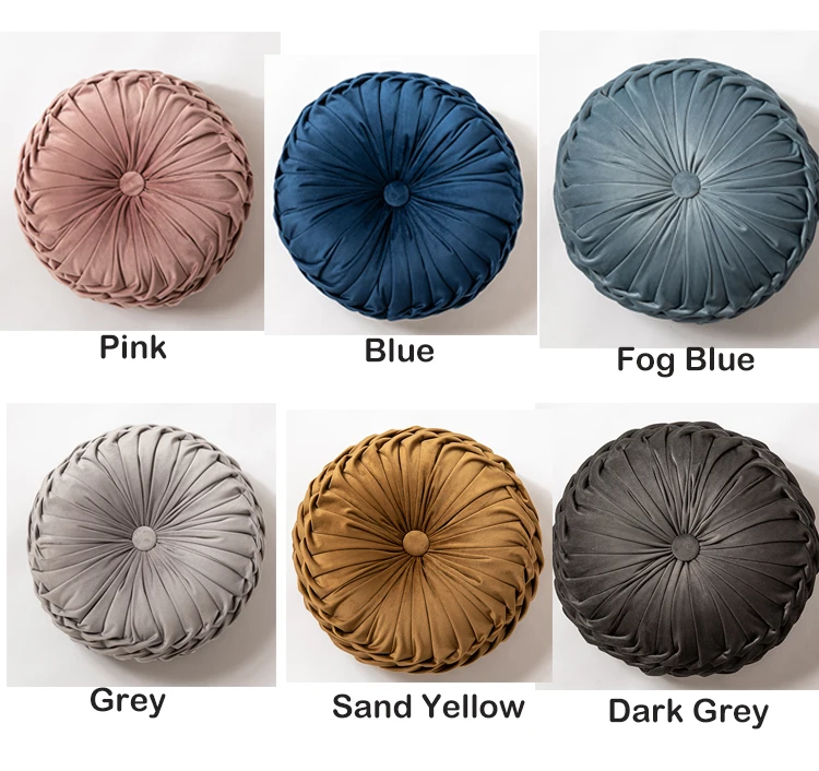 Round Velvet Floor Cushion