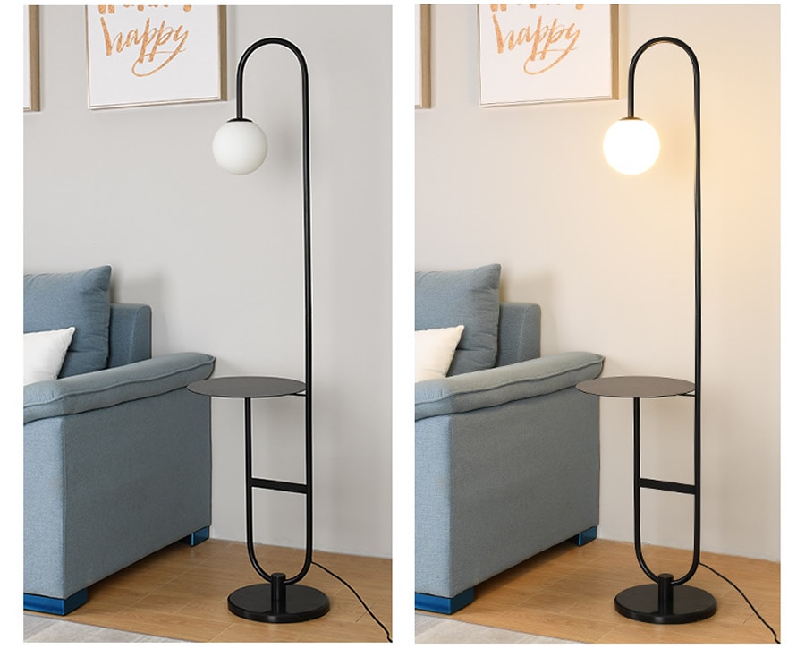 Modern Style Floor Lamp with Round Table