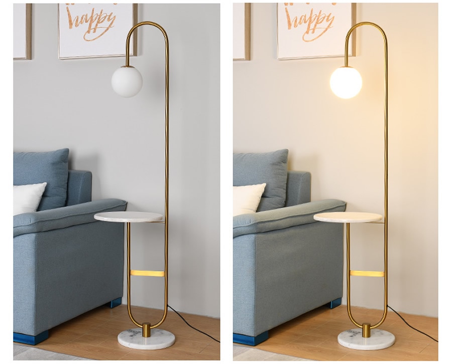 Modern Style Floor Lamp with Round Table