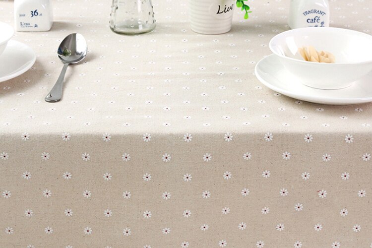 Floral Pattern Linen Tablecloths