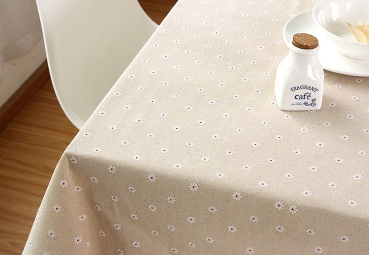 Floral Pattern Linen Tablecloths