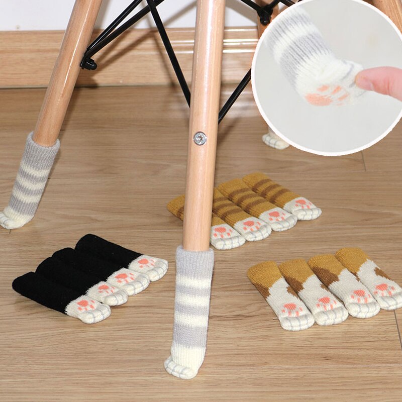 Cat Paw Pattern Table and Chair Protective Socks