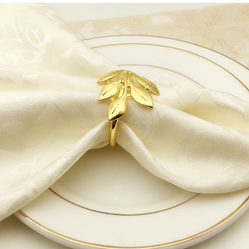 Set of 6 Leaf Shaped Napkin Rings