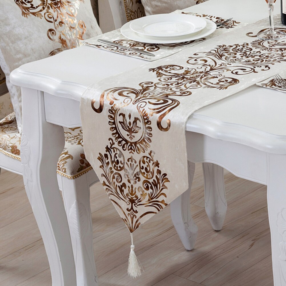 Golden Ornament Table Runner