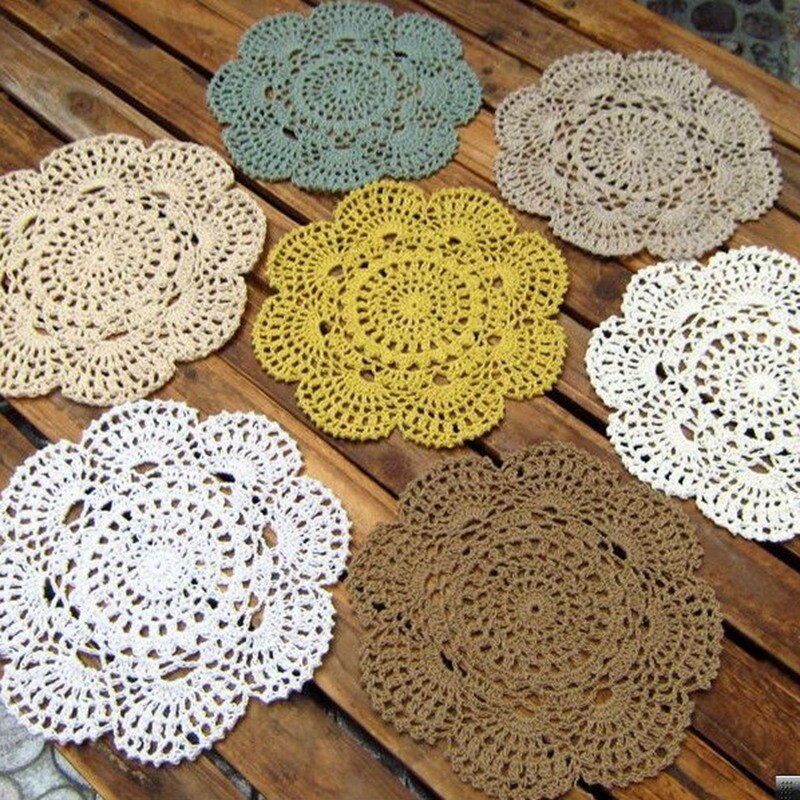 Classic Round Crochet Placemat