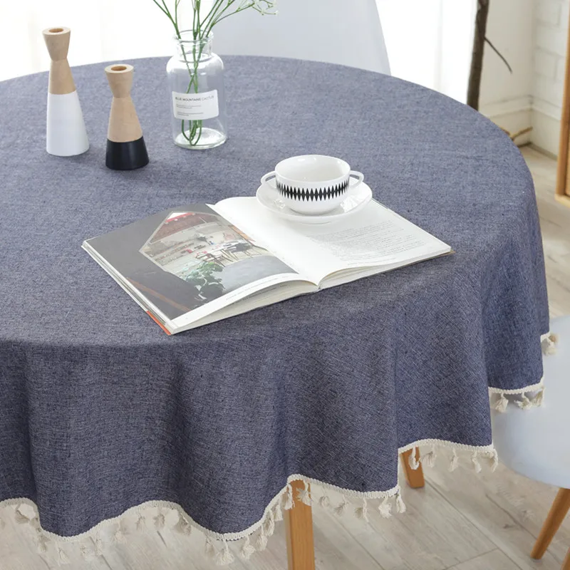 Solid Color Round Tablecloth