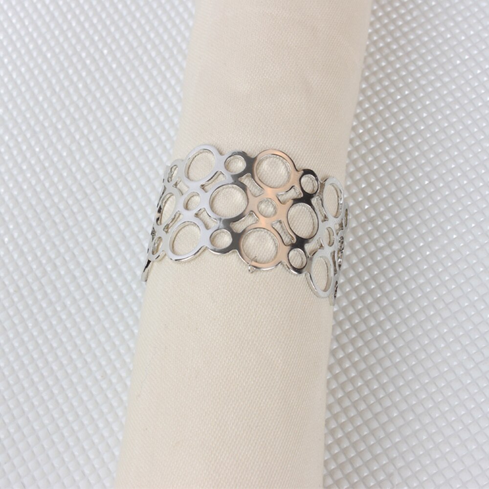 12 Round Napkin Rings in Gold and Silver