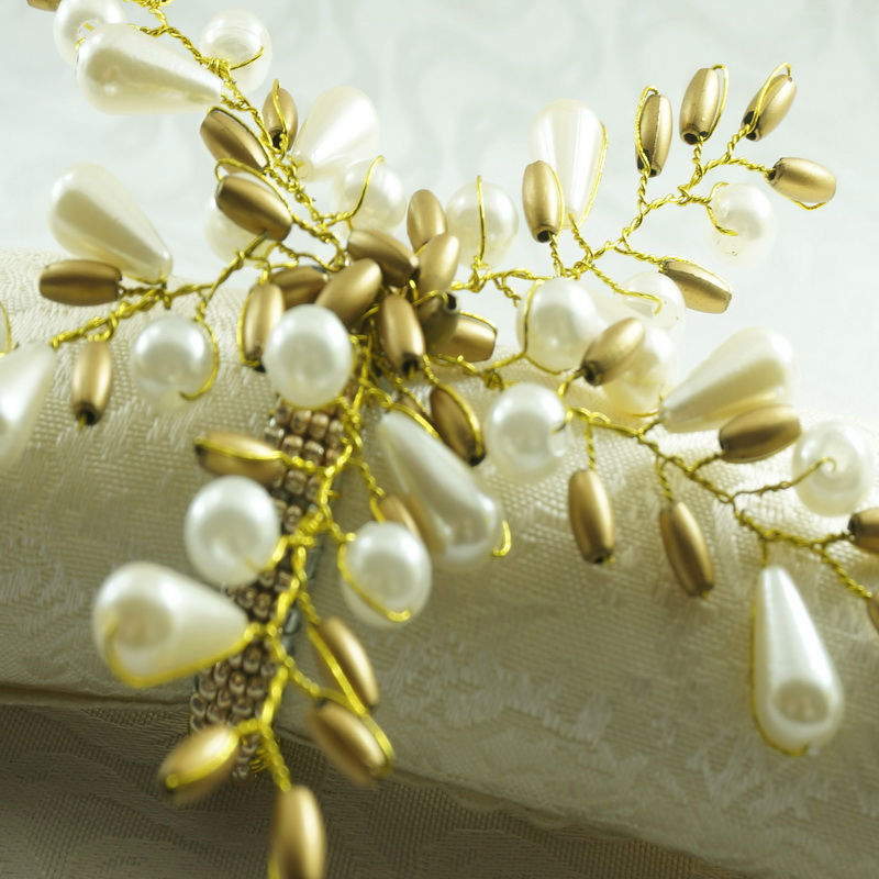 Set of 12 Pearl Flower Napkin Rings