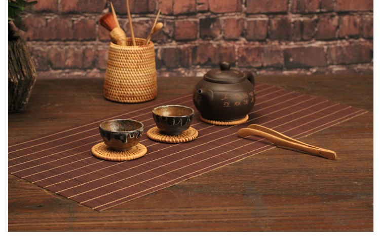 Retro Natural Bamboo Table Mats