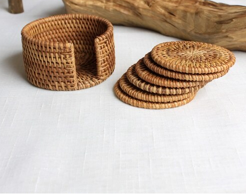 Round Rattan Pot Mat