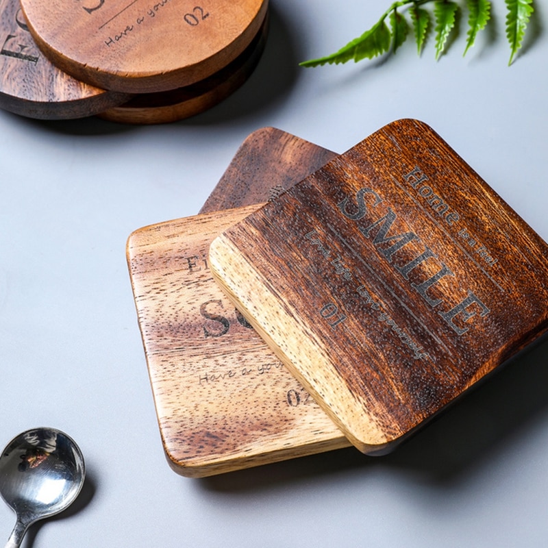 Creative Wood Mug Coaster in Print