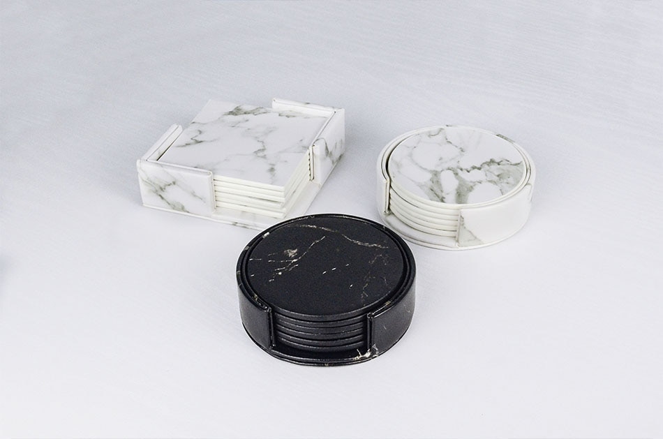 Thick Marble Style Coasters Set