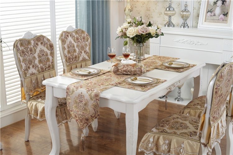 Floral Patterned Table Runner with Tassel