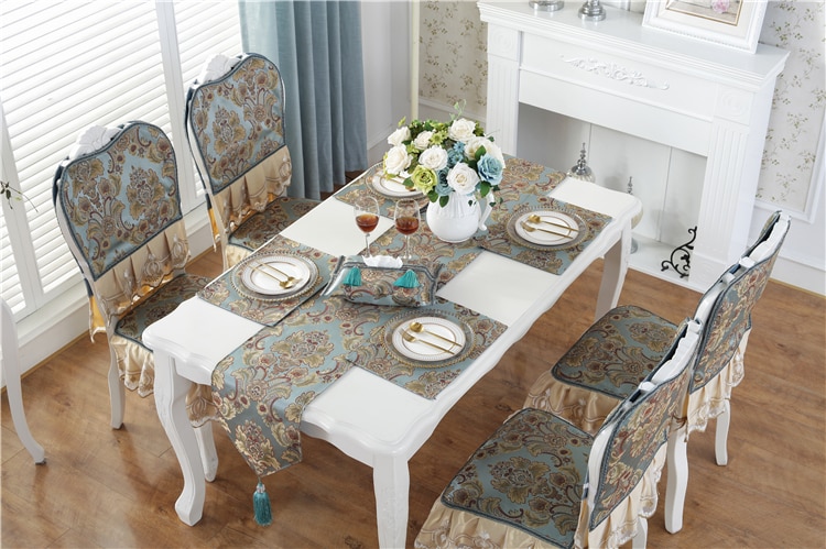 Floral Patterned Table Runner with Tassel