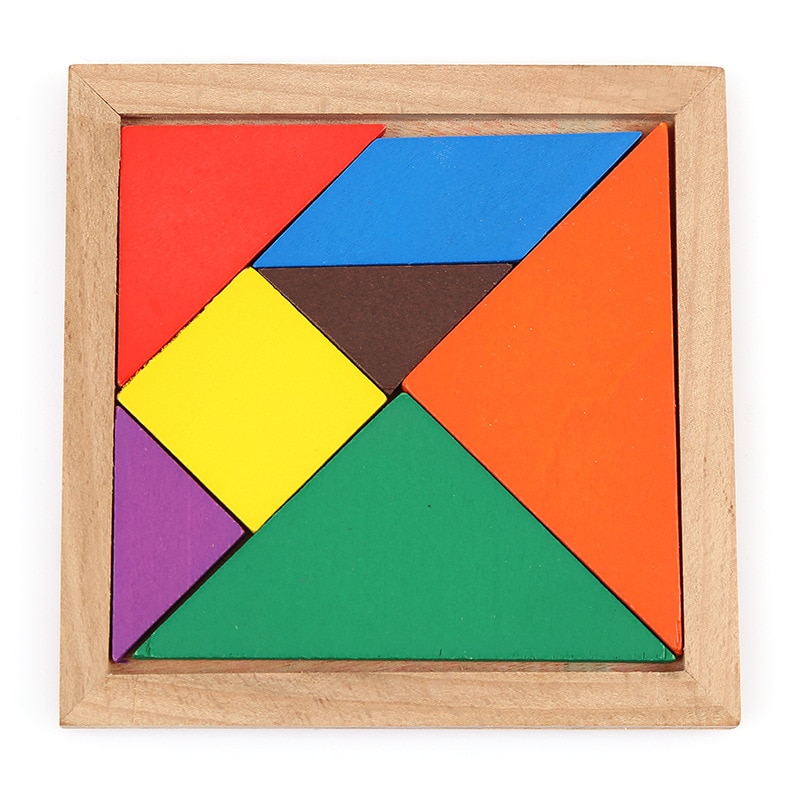 Wooden Geometric Puzzle Set 5 Pcs