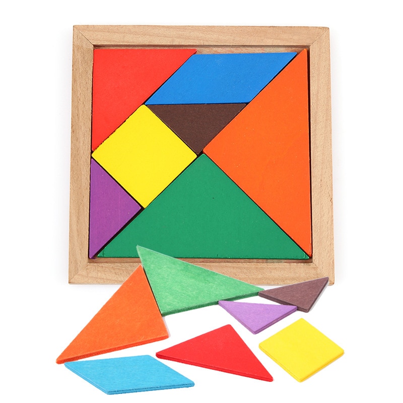 Wooden Geometric Puzzle Set 5 Pcs