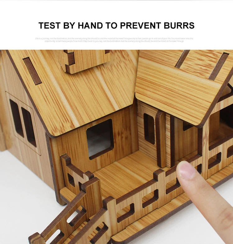 3D Wooden House Puzzle Model