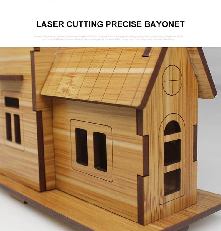 3D Wooden House Puzzle Model