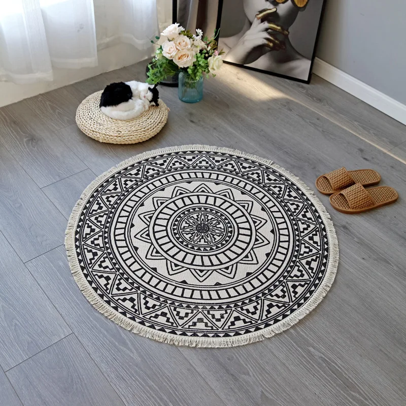 Bohemian Patterned Round Carpet