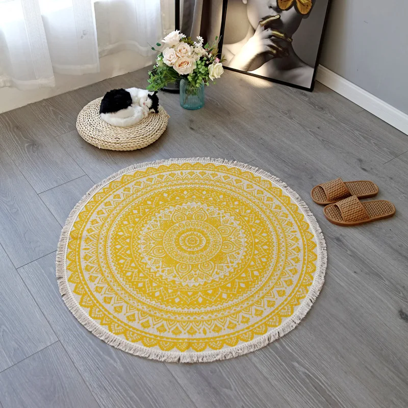 Bohemian Patterned Round Carpet