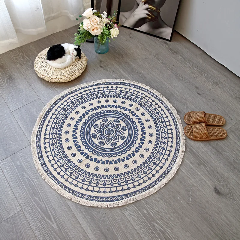 Bohemian Patterned Round Carpet