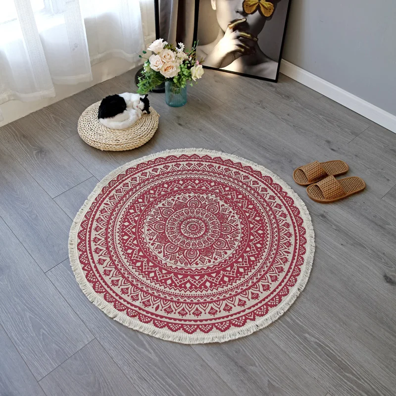 Bohemian Patterned Round Carpet