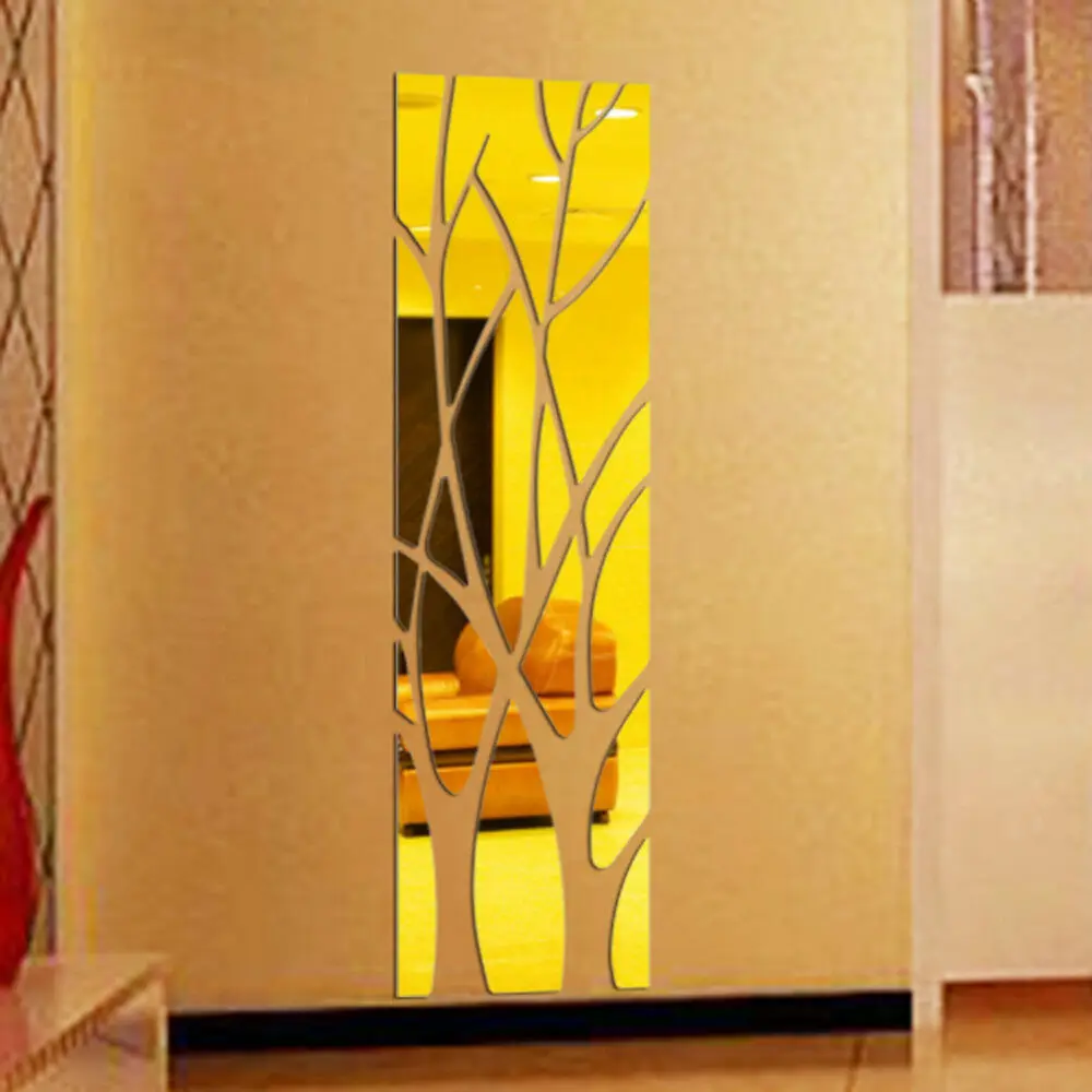 3D Tree Mirror Wall Sticker