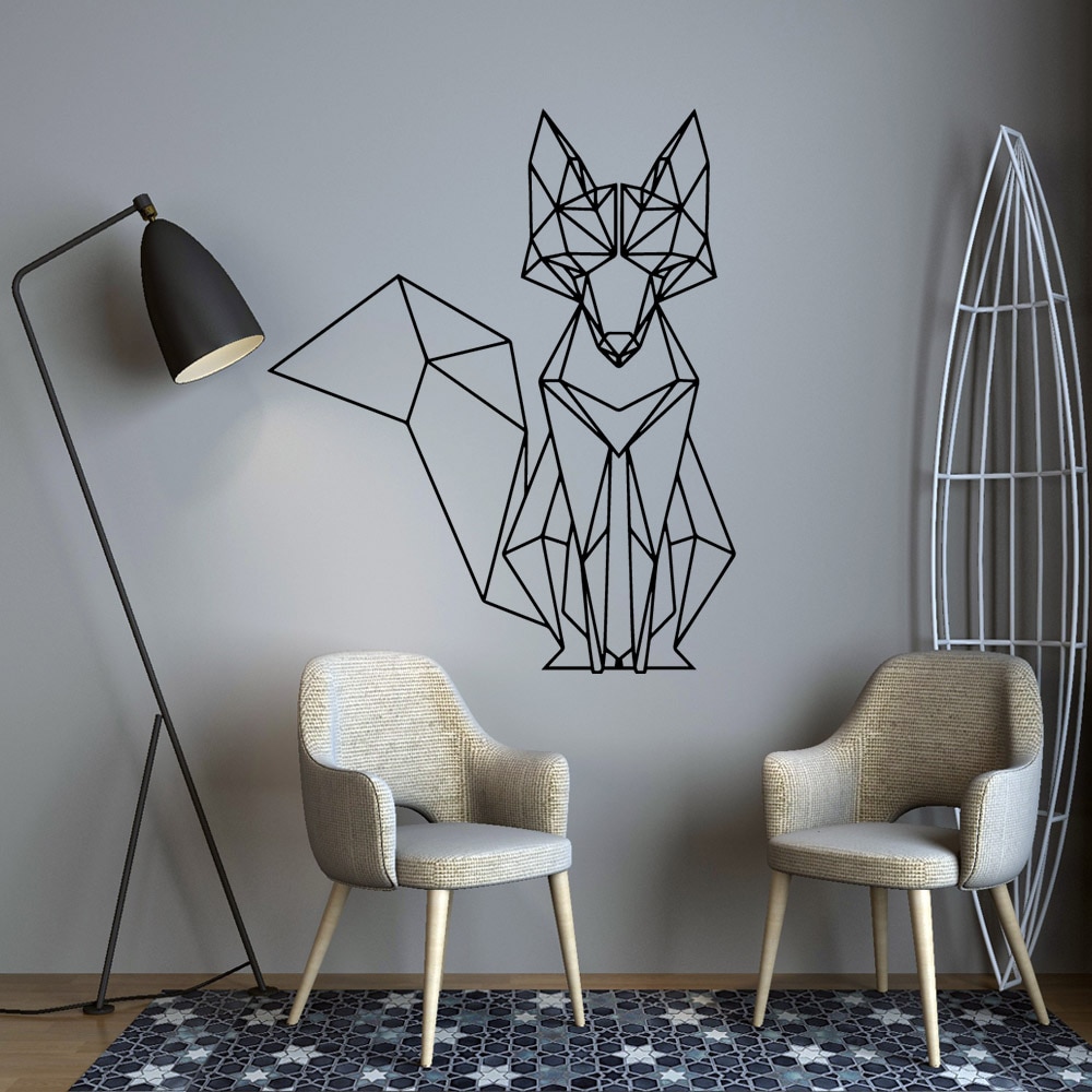 Geometric Fox Wall Sticker