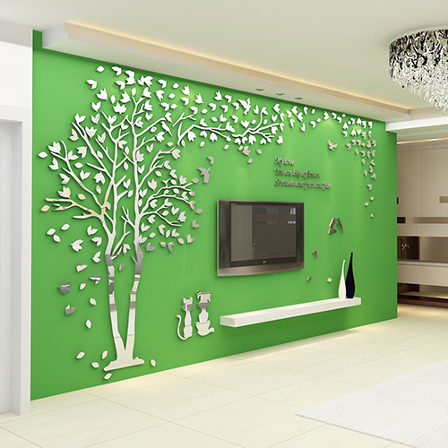 Couple Tree Acrylic Wall Stickers