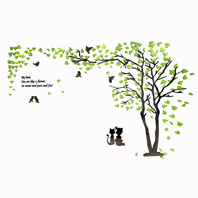 Couple Tree Acrylic Wall Stickers