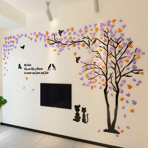 Couple Tree Acrylic Wall Stickers