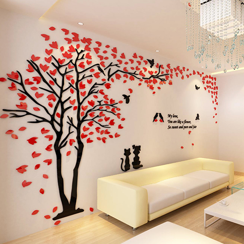 Couple Tree Acrylic Wall Stickers