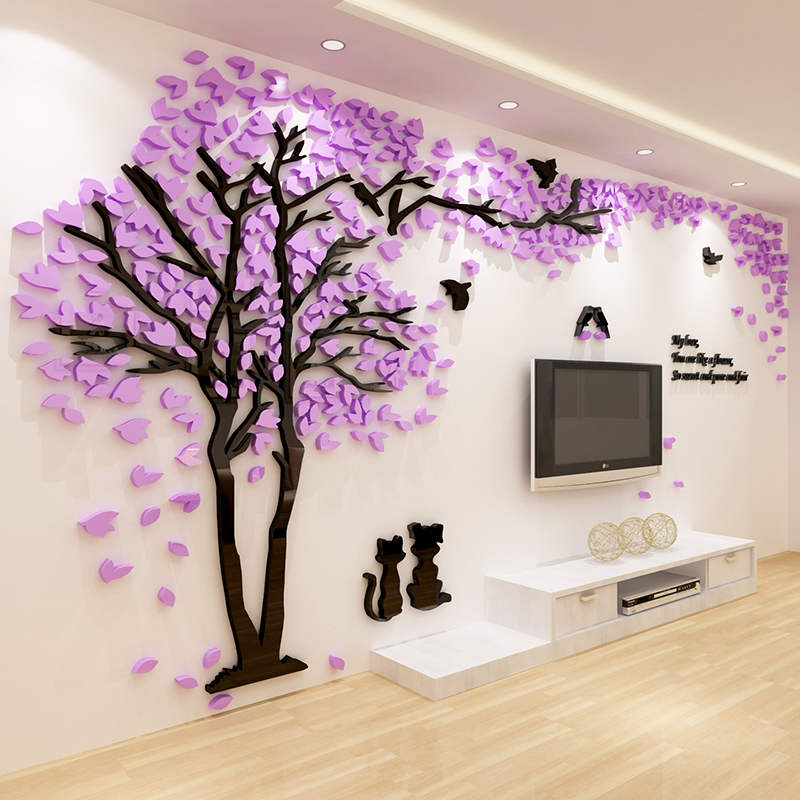 Couple Tree Acrylic Wall Stickers