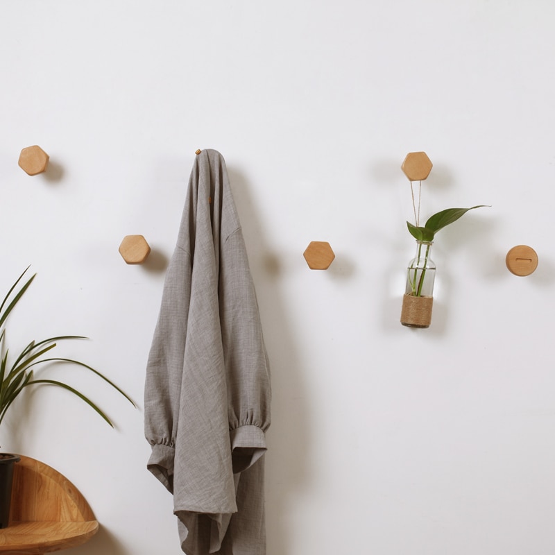 Wooden Nail Design Wall Hook