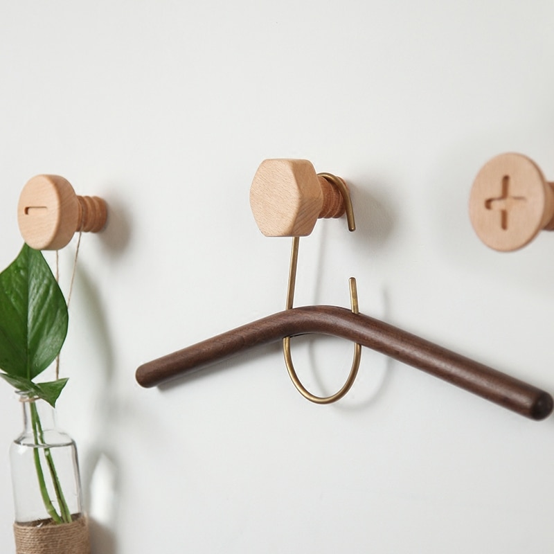 Wooden Nail Design Wall Hook