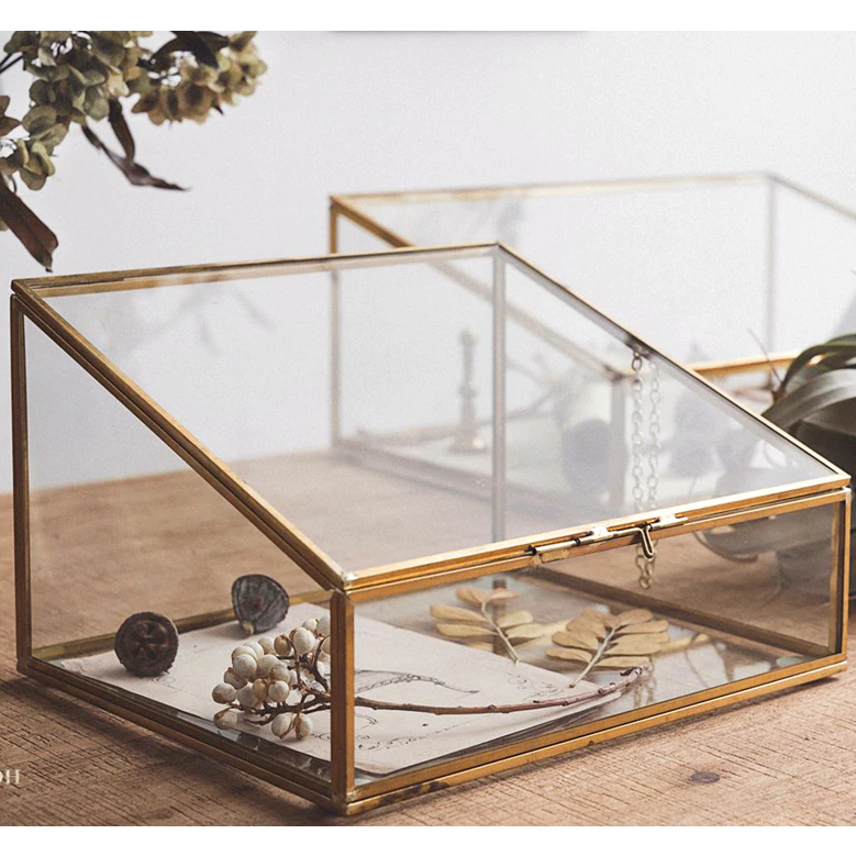 Glass Copper Storage Display Box