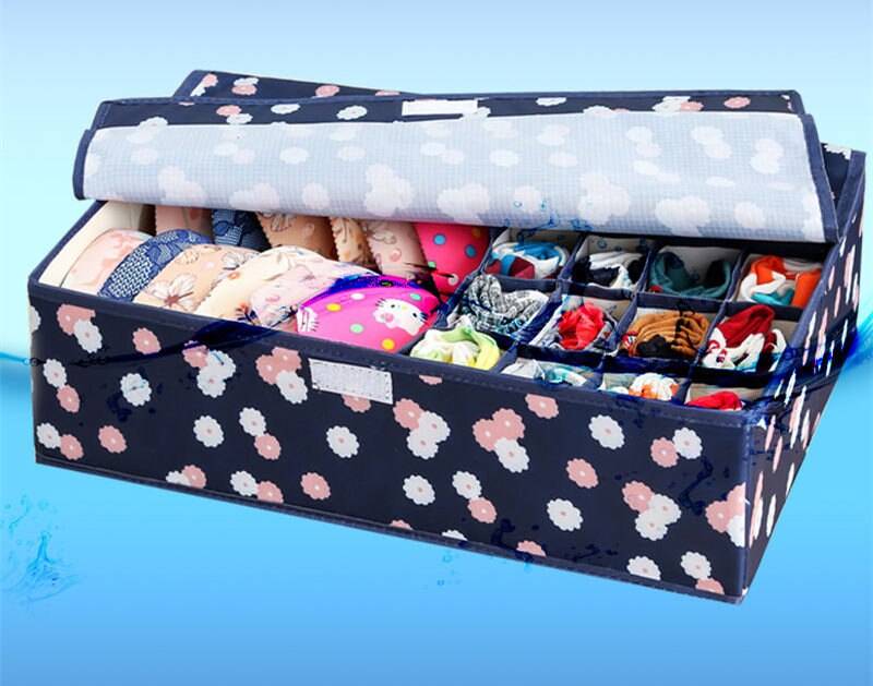 Printed Foldable Socks Organizer