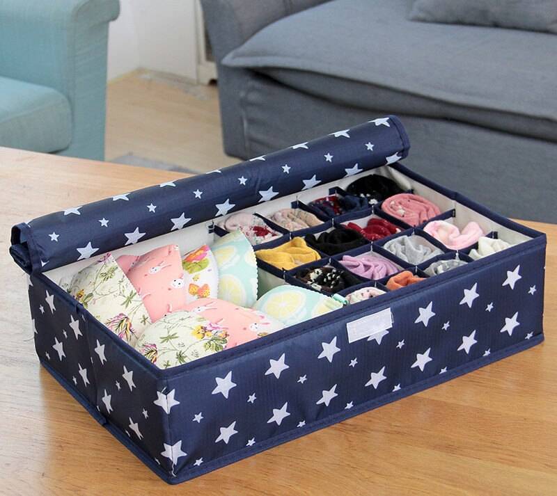 Printed Foldable Socks Organizer