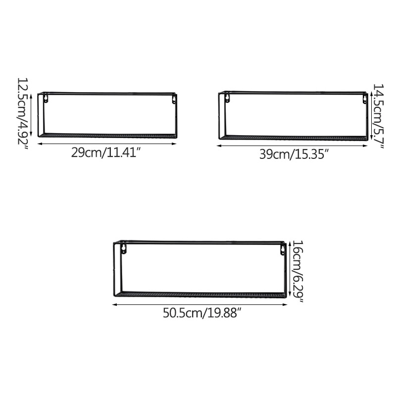 Wrought Iron Grid Wall Shelf