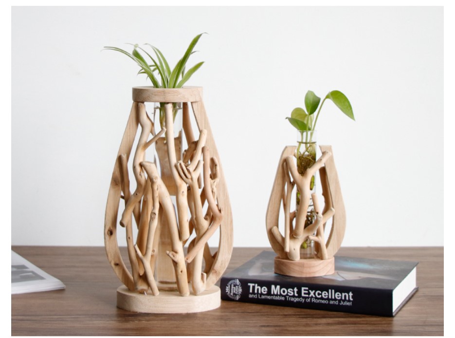 Mystic Forest Wooden Vase