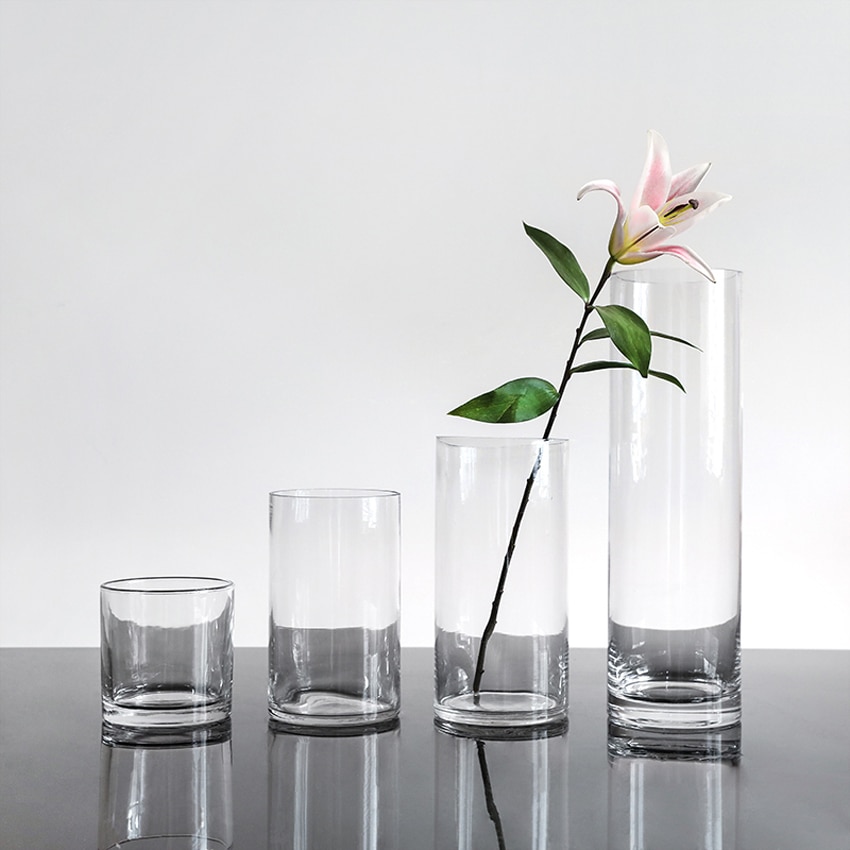 Simple Cylinder Glass Vase