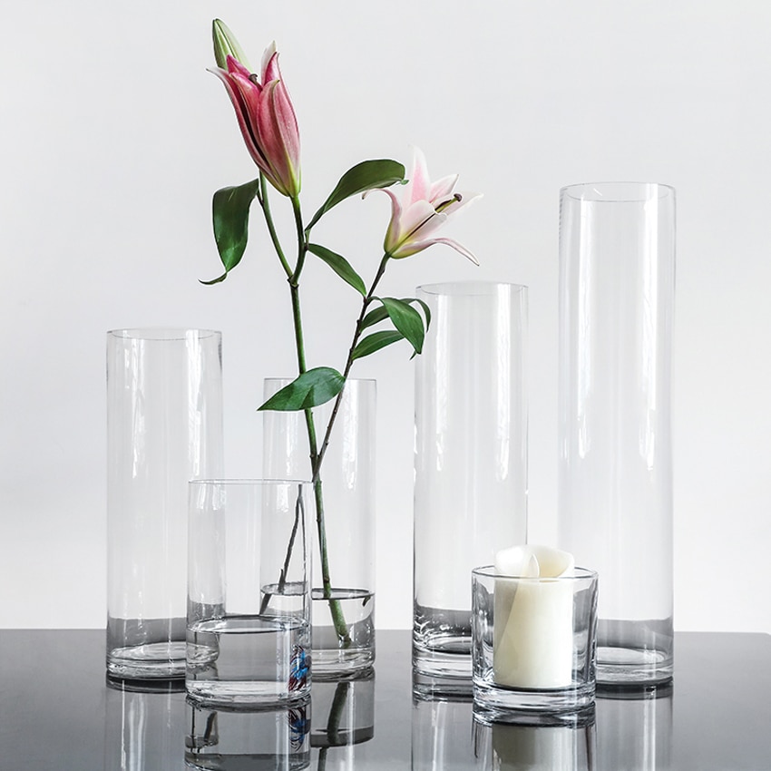 Simple Cylinder Glass Vase